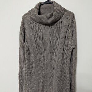 Amalli Talli Grey Knit Turtleneck Sweater size Medium Tall
